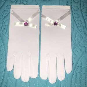 2for15 NWT little girls white formal gloves